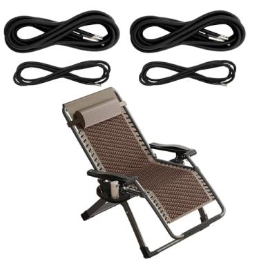 Imagem de 2 peças de cabo de substituição universal de 1,5 m e 2 peças de 2,3 m para cadeira de gravidade zero, kit de ferramentas de reparo de cabos elásticos para consertar cadeiras de gravidade zero