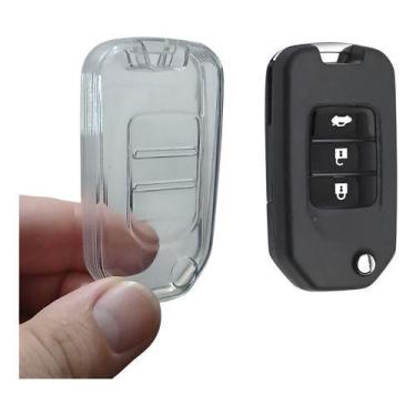 Imagem de Capa Proteção Para Chave Canivete Honda Tpu Transparente - EGS