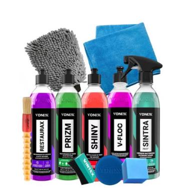 Imagem de Kit Profissional Vonixx Shampoo V-floc Prizm Shiny Restaurax