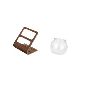 Imagem de Fenteer Organizador de Mesa Transparente, Caixa de Armazenamento para Aquário com Dois Compartimentos, Ideal para Mesa de Escritório, Decoração de Casa E Pequ