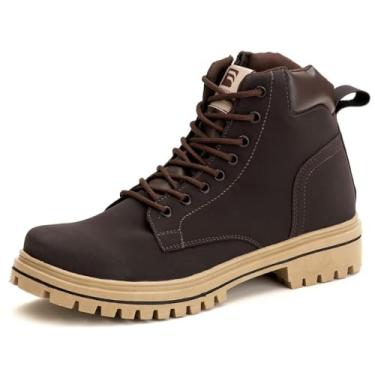 Imagem de Bota Coturno Adventure Masculino Design Moderno Cano Curto Reforçada Para Trabalho Palmilha EVA Tamanho:39;Cor:Preto;Gênero:Masculino;Departamento BS:Esporte