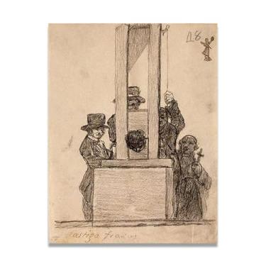 Imagem de LKXGRRSFG Impressão em tela romântica espanhola The Sorrow Of FranceFrancisco De Goya - Obra-prima do influente pintor romântico 80 x 104 cm sem moldura