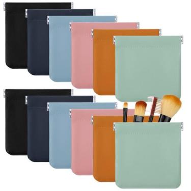 Imagem de Bolsa de cosméticos Sadnyy Lambskin Pocket impermeável em couro PU
