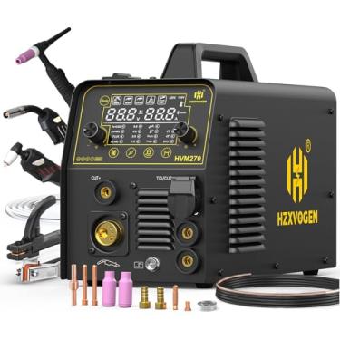 Imagem de H HZXVOGEN MIG Welder, 200A 6 in 1 Gas MIG/Gasless MIG/HF TIG/Stick/Spot/CUT 220V Aluminum Multi Process Welder Machine 40Amp Plasma Cutter Welder Combo Max Cut 15mm
