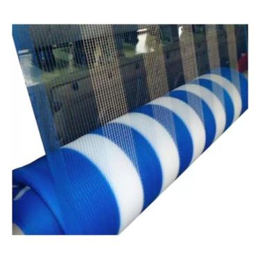 Imagem de Tela Plástica Tapume Branca E Azul 50x1,20m - Telas MM