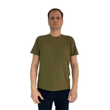 Imagem de Camiseta Sallo Slim Manga Curta Verde Oliva 1157 - Oliva G-Masculino