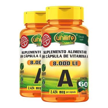 Imagem de Kit 2 Vitamina A Retinol 60 Cápsulas Unilife