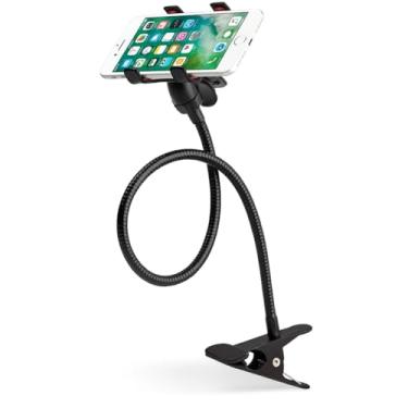 Imagem de Suporte Celular Universal Ajustável Articulado 50 cm 360° – Braço Flexível para Mesa, Cama, Carro e Escritório