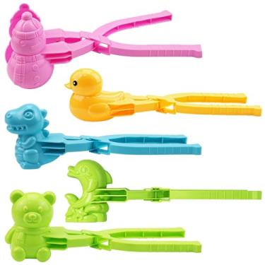 Imagem de LUMINFLY Conjunto de moldes de arroz animal de 5 peças, moldes de sushi fofos para Bento, modeladores de alimentos DIY em urso, golfinho, pato e dinossauro, fácil de liberar, reutilizável para