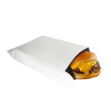 Imagem de PABCK 30 peças de saco encerado de papel kraft para armazenamento interno de alimentos, sacos de papel à prova de gordura para lembrancinhas de festa, churrasco, padaria, sanduíche, lanche, hambúrguer