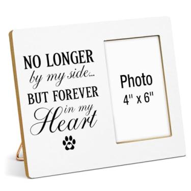 Imagem de XFFJGVR Porta-retrato de memorial para cães com perda de cachorro, presentes memorial para cães, presente de simpatia contra perda de gato, molduras de madeira para lembrança de luto de animais de