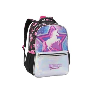 Imagem de Mochila Feminina Infantil Costas Boiadeira Holografica - Seanite, Rosa