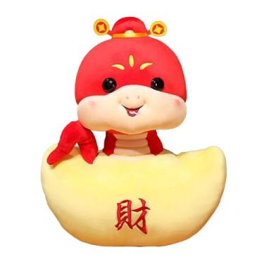 Imagem de Ano da 2025 pelúcia, brinquedo de pelúcia de do ano novo chinês | Almofada de macia,9.8 polegadas bicho de pelúcia 2025 brinquedos de festival de primavera brinquedo ano da mascote de para decoração d