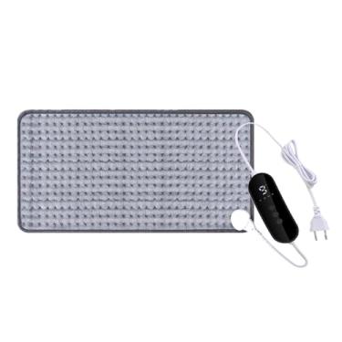 Imagem de Almofada aquecida, almofada de aquecimento para costas,Almofada aquecedora traseira de cobertor de cochilo de 12 x 24 polegadas - Almofada de aquecimento ajustável de 9 velocidades, almofada de aqueci