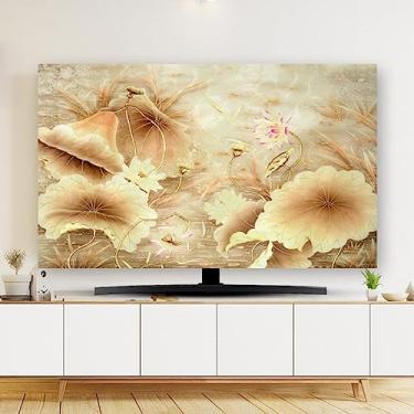 Imagem de Capa de TV Capa contra poeira interna 32-80 polegadas Protetores de tela de televisão/computador Protetores de tela à prova de poeira Capas para pendurar em casa monitor curvo de mesa