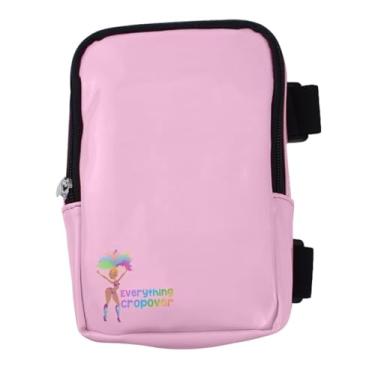 Imagem de Bolsa de coxa holográfica | Arnês de perna para mulheres | Bolsa de cintura ao ar livre | Pochete de caminhada de carnaval com alças ajustáveis, Rosa (rosa claro), One Size, Bolsa de coxa regular