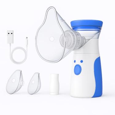 Imagem de Nebulizador Portátil Sem Fio Recarregável – Silencioso e Eficiente para Crianças e Adultos | Tecnologia Ultrassônica | Inalações Rápidas, Compacto e Fácil de Usar | Alívio para Tosse, Asma e Rinite