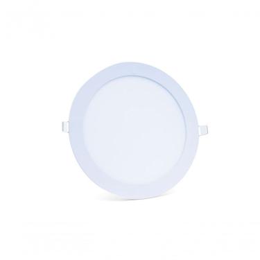 Imagem de Plafon Led Slim 18w Redondo Embutir 6500k Branco Frio Bivolt - Kit Com 5 Un.
