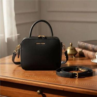 Imagem de Bolsa feminina baú pequena Pavão de Ouro PRIME