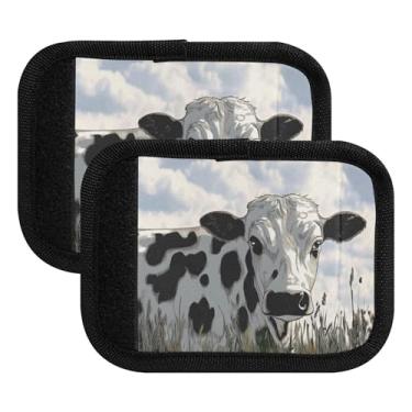Imagem de Burbuja Capa de neoprene confortável para alça de bagagem de vaca leiteira, identificador de etiqueta de mala para acessórios de viagem, pacote com 2, Como na imagem, 4.3 x 5.9 in, Pacote com 2