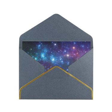 Imagem de SKKNT Cartões comemorativos com estampa de galáxia para todas as ocasiões, convites de festa de aniversário de casamento, 12,7 x 15,2 cm