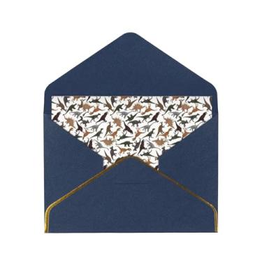 Imagem de SKKNT Trotting Flat Coated Retrievers Cartões comemorativos com estampa de pata para todas as ocasiões, convites de festa de aniversário de casamento, 12,7 x 15,2 cm