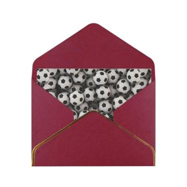 Imagem de Cartões comemorativos com estampa do mar de futebol para todas as ocasiões, convites de festa de aniversário de casamento, 12,7 x 15,2 cm