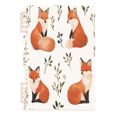Imagem de Burbuja Caderno Foxs Twigs, papel pautado universitário A5 com 60 folhas, fichário para escritório, 1 pacote