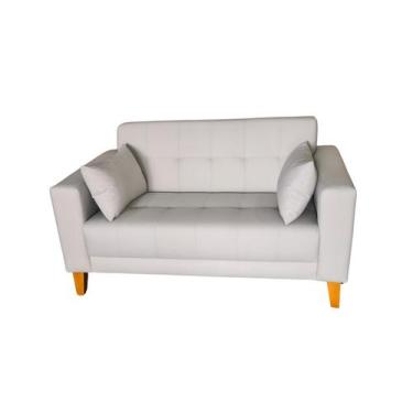 Imagem de Sofá  Gianni Tecido Acquablock Pé Trapézio Claro  140cm - 4R Estofados