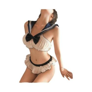 Imagem de Saia Mini Feminina Fofa E Blusa Justa, Uniforme Escolar, Fantasia De C