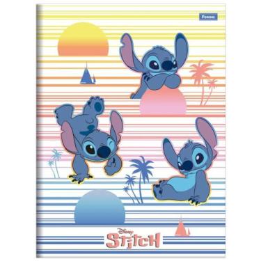 Imagem de Caderno Brochurão Grande Capa Dura Stitch 80 Fls - Foroni, Branco