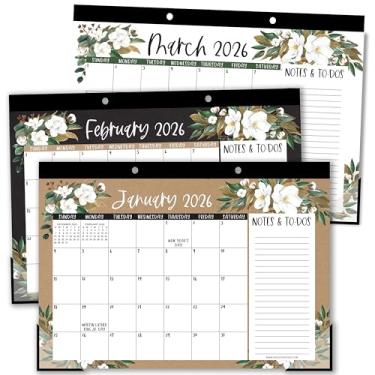 Imagem de Hadley Designs Calendário de mesa grande 2026-2027 - Calendários mensais de mesa para professores 2026-2027, calendário de mesa 2026, calendários de mesa de 18 meses de 2026, lindos itens essenciais