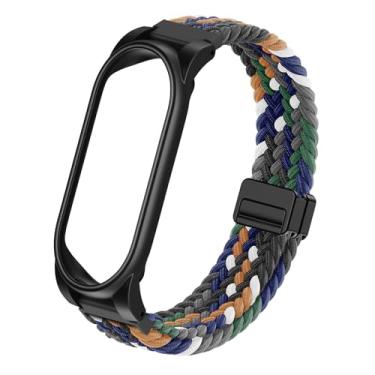 Imagem de Pulseira trançada compatível com gravador de voz AI Plaud NotePin, pulseira respirável e macia para usar com fivela magnética e capa de policarbonato, pulseira leve ajustável, acessórios para gravador