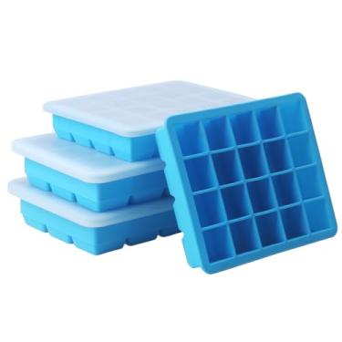 Imagem de 1 colher de sopa e 2 colheres de sopa de moldes de silicone para congelador - perfeitos para armazenar alho, gengibre, pesto, ervas, pasta de tomate, suco de limão, purês de vegetais, purês e muito