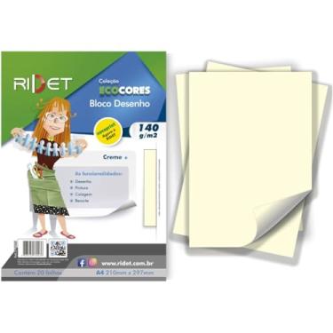 Imagem de Desenho Creme A4 140G.20Fls