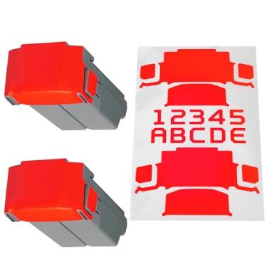 Imagem de WRAPGRADE Adesivos de pele compatíveis com duas baterias DJI Mini 5 Pro (laranja neon)