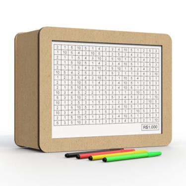 Imagem de Cofre Desafio Caixa Dinheiro De Madeira Método Japonês 1000 5000 10000 Mdf(R$10.000 - CRU)