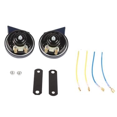 Imagem de 12V 105dB dois tons motocicleta carro caracol alto falante chifre universal ferro