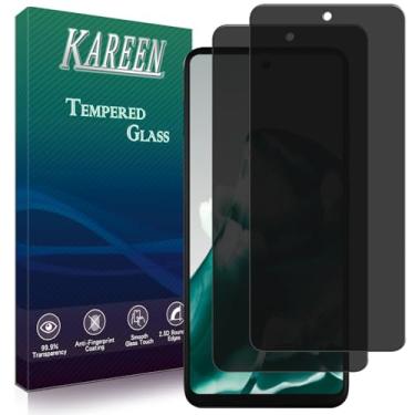 Imagem de KAREEN Pacote com 2 protetores de tela de privacidade para Motorola Moto G 5G 2026/Moto G Play 2026 Película de vidro temperado privada antiespião, antiarranhões, sem bolhas, compatível com capas