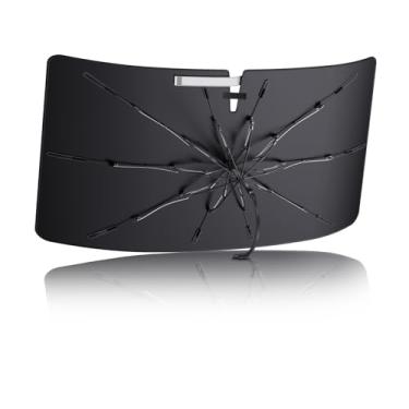 Imagem de Guarda-sol para para-brisa Ice-Shield para [Audi A1 2019–2025/A3/Q3 2014–2025/A4 A5 S4 S5 RS4 RS5 2008–2025/Q2 2016–2024] [100% bloco solar, moldura de guarda-chuva de fibra de vidro] Guarda-sol