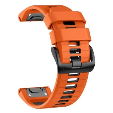 Imagem de VEVEL Pulseira de relógio de 26 mm para Garmin Fenix 7X Pro/Fenix 7X/Fenix 6X Pro/Fenix 6X/Fenix 5X/Fenix 3, substituição rápida de silicone de 26 mm para Garmin Descent Mk3i 51 mm/Epix Pro 51 mm