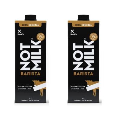 Imagem de Kit 2 caixas bebida vegetal not milk barista 1l  ideal para cafés e va
