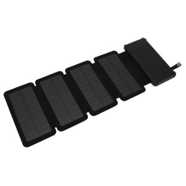 Imagem de TOPINCN Painel Solar Portátil, Carregador Solar Portátil, Banco de Energia de 10000mAh Com Painel Monocristalino de 4 Dobras, 2 USB 1 Tipo C para Telefone Tablet Acampamento