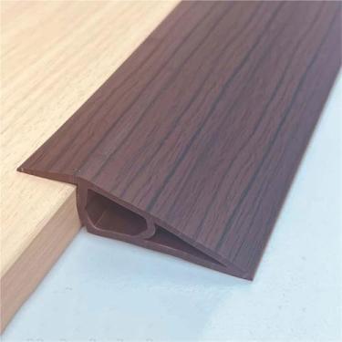 Imagem de GQQGSHOP Tira autoadesiva de transição de piso de 2 m, tira de acabamento de PVC para carpete e borda de piso, transições de limiar de PVC adequadas para altura limite de 0,67 ~ 2 cm (nogueira preta)