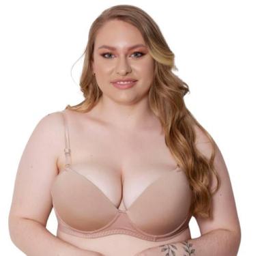 Imagem de Sutiã Costa Nua Alças de Silicone Plus Size Reforçado Kit c/ 2 - Miamo