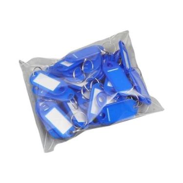 Imagem de Etiquetas Coloridas Para Chaveiro 50 Peças Identificação Nome Endereço