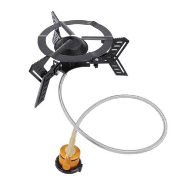 Imagem de TOPINCN Fogão Dobrável, Fogão a Gás Portátil para Acampamento, à Prova de, a Gás para Acampamento, Mochila para Caminhadas Ao Ar Livre