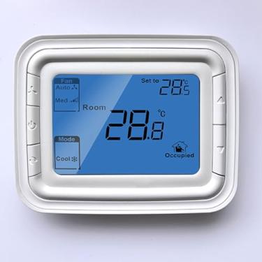Imagem de Termostato Digital LCD T6861 Controle de Ventilador Regulador Temperatura do Ambiente com Modo Resfriamento e Aquecimento Ajuste Ar Função Timer Bloqueio Botões Sono Plástico ABS Retardante à Chamas