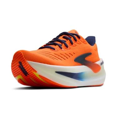 Imagem de Brooks Tênis masculino de corrida e caminhada Glycerin Max 2 Neutral, Laranja/azul farol/vida noturna, 45
