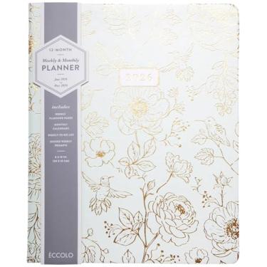 Imagem de WORLD TRAVELER Agenda 2026 semanal e mensal – 20 x 25 cm, capa dura, agenda de janeiro e dezembro, agenda diária de 2026, tamanho 20 x 25 cm, verde menta